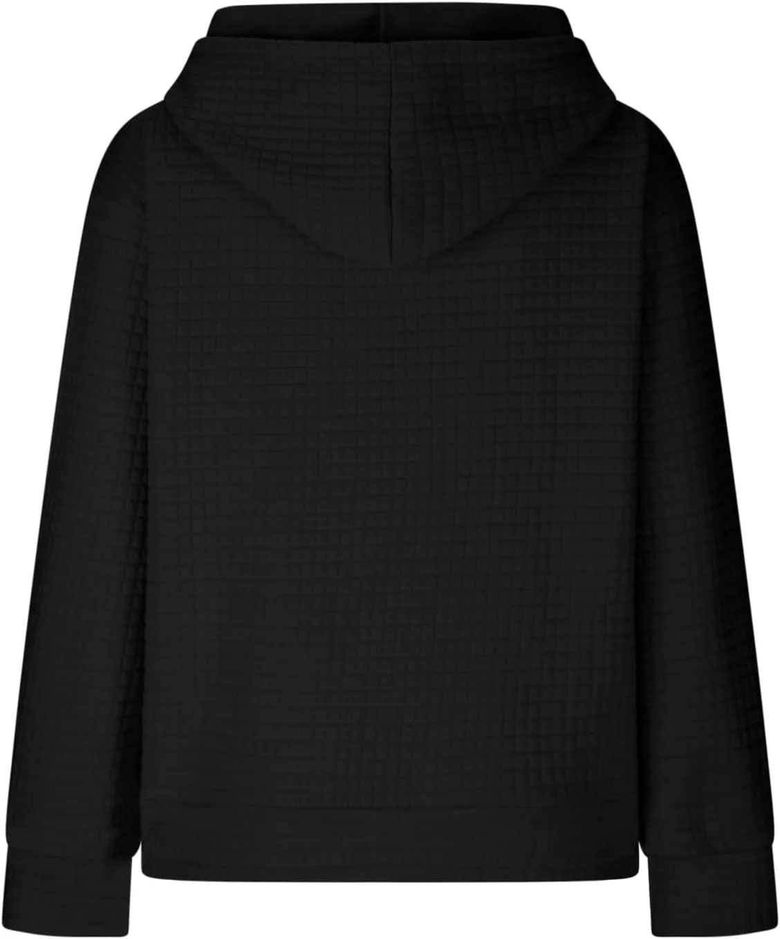 Women's Sweatshirt Casual Waffle Hoodies Drawstring Hooded Tops with Pockets Comfort Long Sleeve Pullover Hoodies