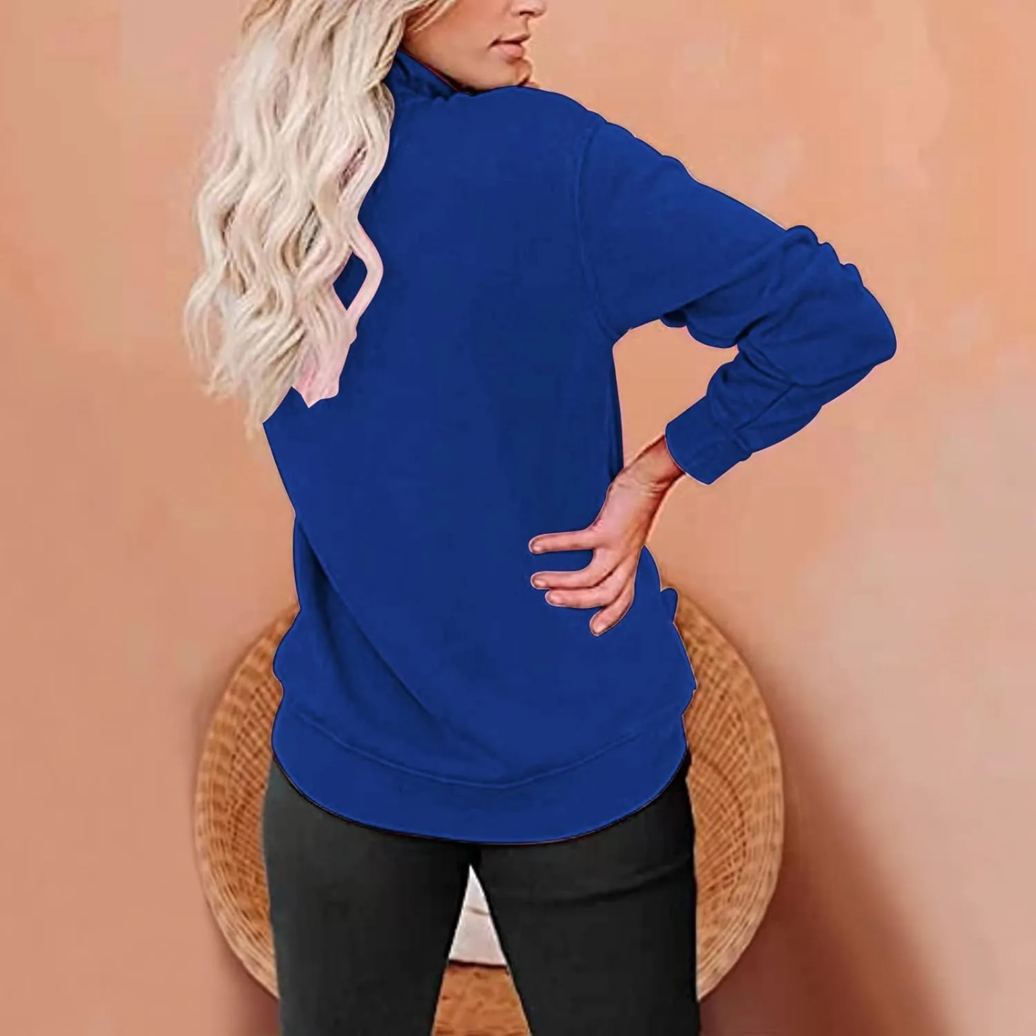 Womens Sweatshirts Cropped Pullover Fleece Quarter Zipper Hoodies Fall outfits Half Zip Clothes