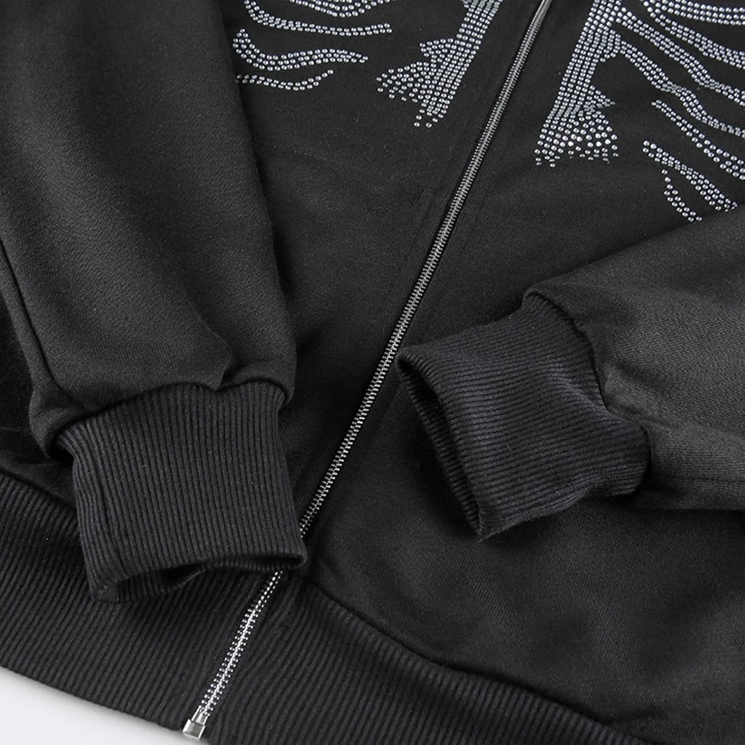 Y2K Hoodies for Women Full Zip Up Print Graphic Oversized Pockets Hooded Jacket 90s Long Sleeve Sweatshirt Coat Streetwear