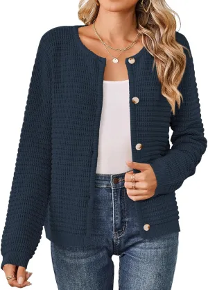 ZAFUL Womens 2024 Fall Lightweight Short Cardigans Winter Open Front Cardigan Sweaters Knit Jacket