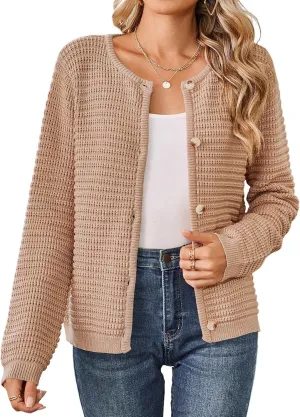 ZAFUL Womens 2024 Fall Lightweight Short Cardigans Winter Open Front Cardigan Sweaters Knit Jacket